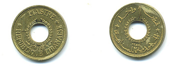 ЛИВАН 1 ПИАСТР 1955 год тип KM 19 алюминевая бронза UNC 46-2147