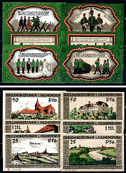 Вильдесхаузен (Ольденбург) набор из 6 нотгельдов 1921 2193-51-1-1