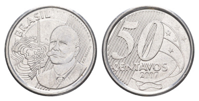 Бразилия 50 сентаво 2007 KM 651a нержавеющая сталь 4642-1144