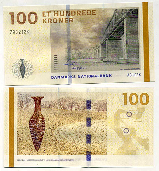 Дания 100 крон 2009 Pick 66 a бумага UNC (пресс) 450-13-2