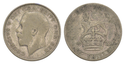 Великобритания 1 шиллинг 1923 Георг V (1910-1936) KM 816a, Spink 4023А серебро 4153-1217