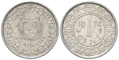 Суринам 1 цент 1974 KM 11a алюминий 4611-822