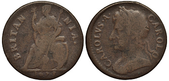 АНГЛИЯ 1 ФАРТИНГ 1673 ЧАРЛЬЗ II Spink 3394 медь 1520-1212