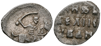 Великое Княжество Московское денга 1535-1547 Иван IV Васильевич, Тверской монетный двор, 0,34 грамм ГиК №71 серебро    262-925