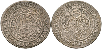 Саксония 1/24 талера 1624 Иоанн Георг I (1615-1656), Альбертинская Линия KM 71, Cl/Kahnt 214 серебро 4584-934