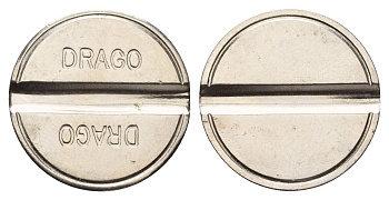 Великобритания жетон Drago диаметр 24 мм, вес 6,1 гр нержавеющая сталь 4670-713