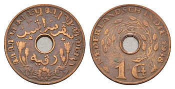 Голландская Ост-Индия (Нидерландская Восточная Индия) 1 цент 1938 KM 317 бронза 95-247