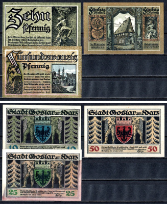 Гослар (Пруссия, Ганновер) набор из 3 нотгельдов 1920 7556-33-2-1