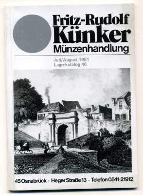 ФРИТЦ-РУДОЛЬФ КЮНКЕР КАТАЛОГ ФИКСИРОВАННЫХ ПРОДАЖ (LAGERKATALOG) 1981 ИЮЛЬ-АВГУСТ, № 46 00-01-01-37