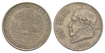 Мексика 1 песо 1970 Хосе Мария Морелос KM 460 медно-никель 4656-1216