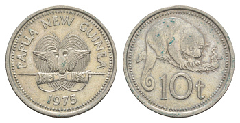Папуа - Новая Гвинея 10 тойя 1975 KM 4 медно-никель 4631-1117