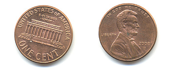 США 1 ЦЕНТ 2008 D ЛИНКОЛЬН KM 201b цинк плакированный медью 86-534