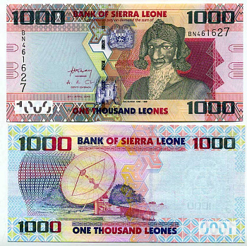 Сьерра-Леоне 1000 леоне 2010 Бай Берх, спутниковая антена Pick 30 a бумага UNC (пресс) 448-131-1