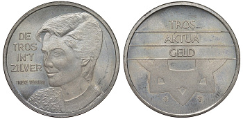 Нидерланды медаль ND серия звезды кино и ТВ, Тинеке Вербург, диаметр 30 мм. медно-никель UNC 4131-115