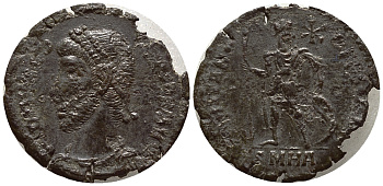 Римская Империя центенионалий 366 Прокопий REPARATIO FEL TEMP Гераклея Very fine (степень редкости R2) RIC 7 бронза 270-214