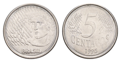 Бразилия 5 сентаво 1995 KM 632 нержавеющая сталь 4649-817