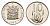 ЮАР 10 центов 1975 герб, цветок алоэ KM 85 никель PROOF 4690-958