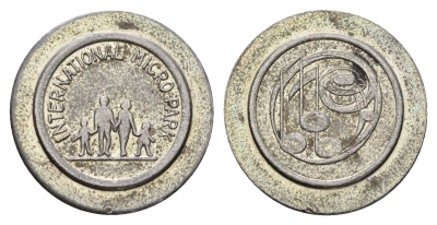 Италия жетон для музыкального автомата диаметр 24 мм, вес 5,2 гр нержавеющая сталь 4670-852