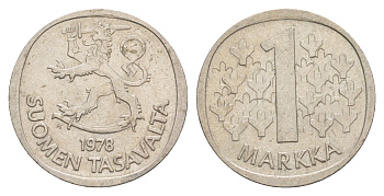 Финляндия 1 марка 1978 KM 49a медно-никель 4648-543