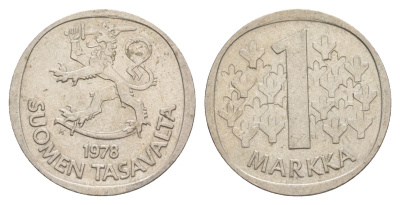 Финляндия 1 марка 1978 KM 49a медно-никель 4648-543