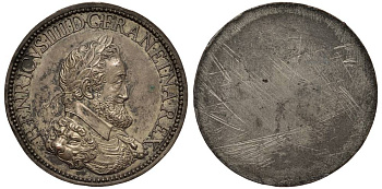ФРАНЦИЯ МЕДАЛЬ ND ГЕНРИХ VI (1589-1610), ОДНОСТОРОННЯЯ, ПОЗДНИЙ ЧЕКАН, ДИАМЕТР 49 ММ. бронза 1090-2-32