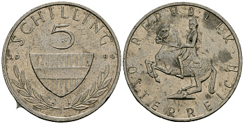 Австрия 5 шиллингов 1984 KM 2889a медно-никель 4167-915