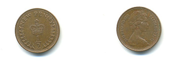 Великобритания 1/2 пенни 1971 Елизавета II (1952-2022) KM 914, Spink 4239 бронза 59-836