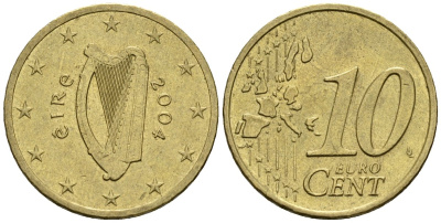 Ирландия 10 евроцентов 2004 KM 35 нордик 4147-727