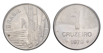 Бразилия 1 крузейро 1979 KM 590 нержавеющая сталь UNC 4644-462
