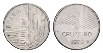 Бразилия 1 крузейро 1979 KM 590 нержавеющая сталь UNC 4644-462