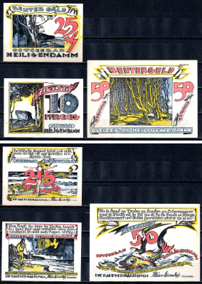 Мюриц (Мекленбург-Шверин) набор из 3 нотгельдов ND 2193-8-4-1