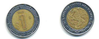 Мексика 1 песо 2005 KM 603 биметалл 176-1245