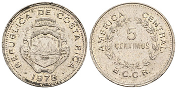 Коста-Рика 5 сентимо 1978 KM 184.2 медно-никель 4115-1267