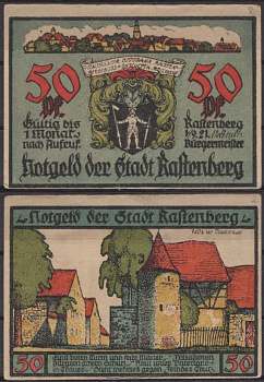 Растенберг 50 пфеннигов 1921 Mehl Grabowski 1097.2-2/4 бумага UNC (пресс) 8595-50-3-2