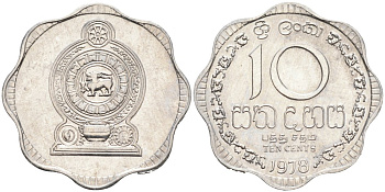 Шри-Ланка 10 центов 1978 KM 140 a алюминий 106-415