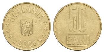 Румыния 50 бань (бани) 2005 KM 192 никель латунь 4635-146