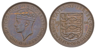 Джерси 1/12 шиллинга 1946 KM 18 бронза 4542-235