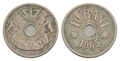 Румыния 10 бань (бани) 1905 Кароль I (1881-1914) KM 32 медно-никель 4620-1046