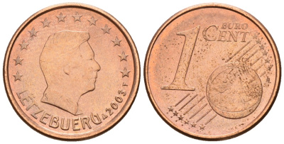 Люксембург 1 евроцент 2003 Великий Герцог Анри KM 75 сталь плакированная медью 4147-764