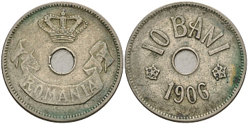 Румыния 10 бани 1906 Кароль I (1881-1914) KM 32 медно-никель 93-212