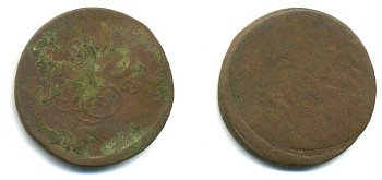 РОССИЯ 1 КОПЕЙКА 1759 медь 61-541