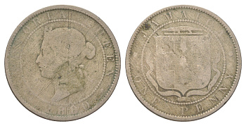 Ямайка 1 пенни 1880 KM 17 медно-никель 4622-543
