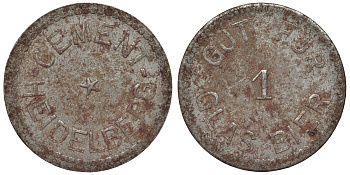 Германия, Гейдельберг 1 кружка пива ND Гейдельбергский цемент железо 4121-322