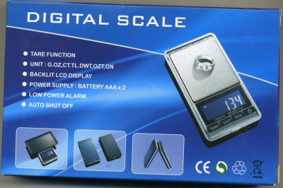 Весы карманные цифровые до 100 грамм, точность измерения - 0,01 гр.