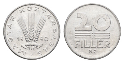 Венгрия 20 филлеров 1990 BP KM 676 алюминий UNC 4668-218
