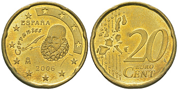 Испания 20 евроцентов 2006 KM 1044 латунь 60-1336
