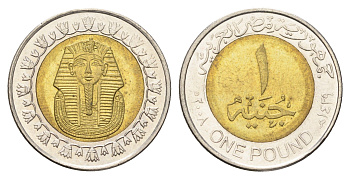 Египет 1 фунт 2008 сфинкс KM 940a биметалл 4660-1041
