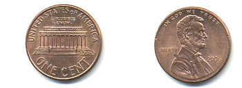 США 1 ЦЕНТ 2006 ЛИНКОЛЬН KM 201b цинк плакированный медью 179-566