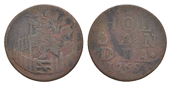 Нидерланды, Голландия 1 дуит 1769 KM 80 медь 4644-828