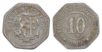 Херсфельд 10 пфеннигов 1918 Funck 211.7, Men05 11478.8, Men18 14380.8 железо 4448-727